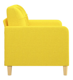 Canapé à 2 places Jaune clair 120 cm Tissu