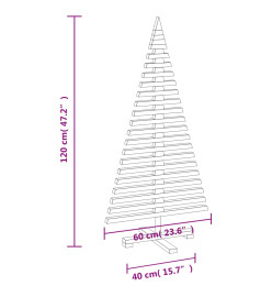 Arbre de Noël en bois pour décoration 120 cm bois massif de pin