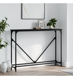 Table console noir 102x22,5x75 cm bois d'ingénierie