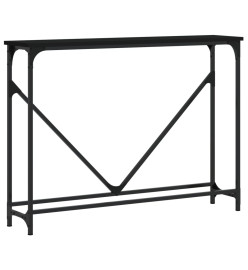 Table console noir 102x22,5x75 cm bois d'ingénierie