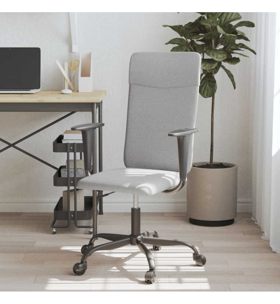 Chaise de bureau gris clair tissu