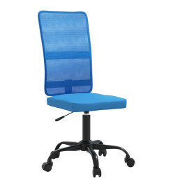 Chaise de bureau bleu tissu en maille