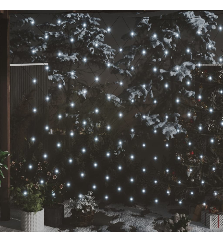 Filet lumineux blanc froid de Noël 4x4 m 544 LED Int/ext