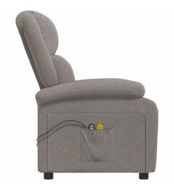 Fauteuil électrique de massage Taupe Tissu