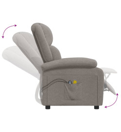 Fauteuil électrique de massage Taupe Tissu