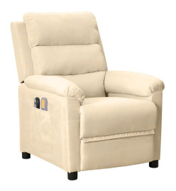 Fauteuil électrique de massage Crème Tissu