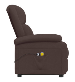 Fauteuil de massage Marron foncé Tissu