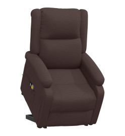 Fauteuil de massage Marron foncé Tissu