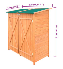 Abri de jardin de stockage d'outils de jardin Bois Grand