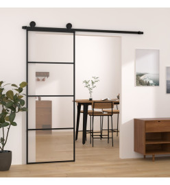 Porte coulissante avec kit de quincaillerie 76x205 cm Verre ESG