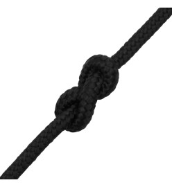 Corde de bateau Noir complet 10 mm 50 m Polypropylène