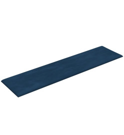 Panneaux muraux 12 pcs Bleu 60x15 cm Velours 1,08 m²