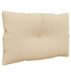 Coussins de palette 3 pcs beige tissu