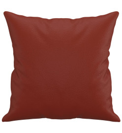 Coussins décoratifs 2 pcs Rouge bordeaux 40x40 cm Similicuir