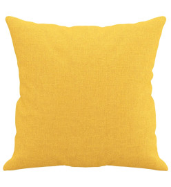 Coussins décoratifs 2 pcs Jaune clair 40x40 cm Tissu