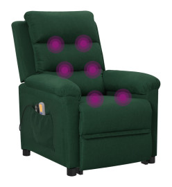 Fauteuil de massage Vert foncé Tissu