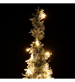 Sapin de Noël artificiel escamotable neige floquée 50 LED 120cm