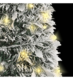 Sapin de Noël artificiel escamotable neige floquée 50 LED 120cm