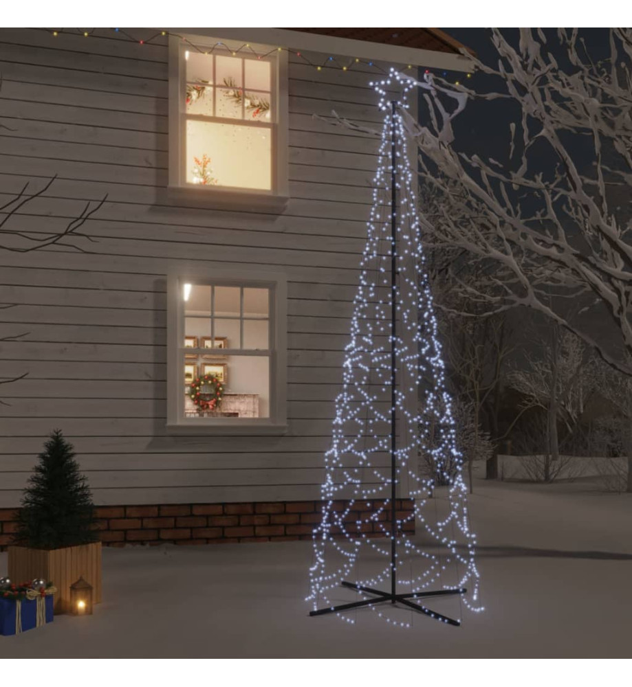 Arbre de Noël cône 500 LED Blanc froid 100x300 cm