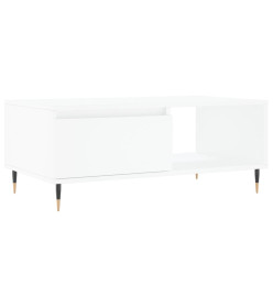 Table basse Blanc 90x50x36,5 cm Bois d'ingénierie