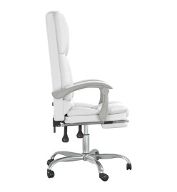 Fauteuil de massage inclinable de bureau Blanc Similicuir