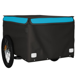 Remorque pour vélo noir et bleu 45 kg fer