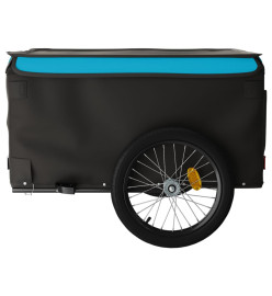 Remorque pour vélo noir et bleu 45 kg fer