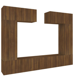 Ensemble de meubles TV 6 pcs Chêne marron Bois d'ingénierie