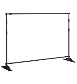 Supports de toile de fond 2 pcs noir 305x243 cm acier