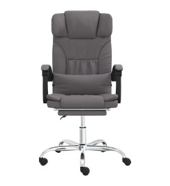 Fauteuil de massage inclinable de bureau Gris Similicuir