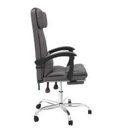 Fauteuil de massage inclinable de bureau Gris Similicuir