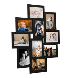 Collage de cadres photo pour photo de 10x(13x18 cm) Noir MDF