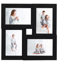 Collage de cadres photo pour photo de 4x (10x15 cm) Noir MDF