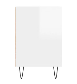 Meuble TV Blanc brillant 100x35x55 cm Bois d'ingénierie