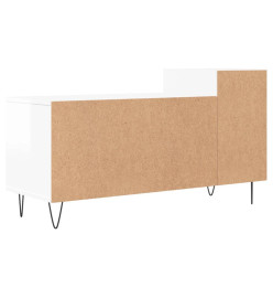 Meuble TV Blanc brillant 100x35x55 cm Bois d'ingénierie