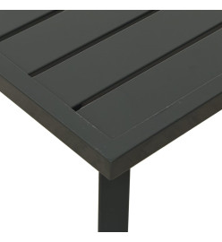 Table basse de jardin anthracite 110x55x35 cm acier