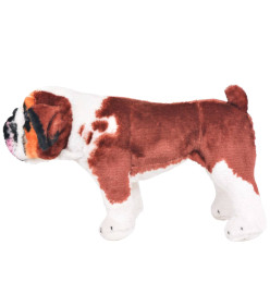 Jouet en peluche Chien de race Bulldog Marron et blanc XXL