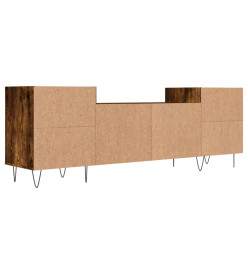 Meuble TV Chêne fumé 160x35x55 cm Bois d'ingénierie