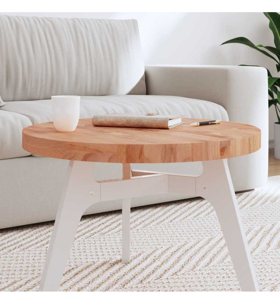 Dessus de table Ø60x4 cm rond bois massif de hêtre