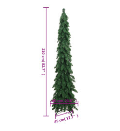 Arbre de Noël artificiel pré-éclairé avec 130 LED 210 cm