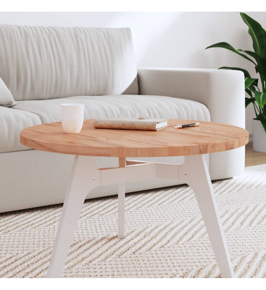 Dessus de table Ø70x2,5 cm rond bois massif de hêtre