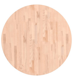 Dessus de table Ø90x1,5 cm rond bois massif de hêtre