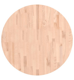 Dessus de table Ø80x4 cm rond bois massif de hêtre