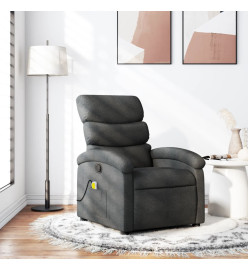 Fauteuil de massage inclinable Gris foncé Tissu