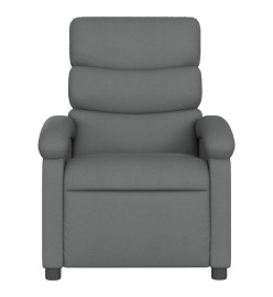 Fauteuil de massage inclinable Gris foncé Tissu