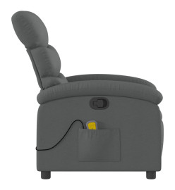 Fauteuil de massage inclinable Gris foncé Tissu