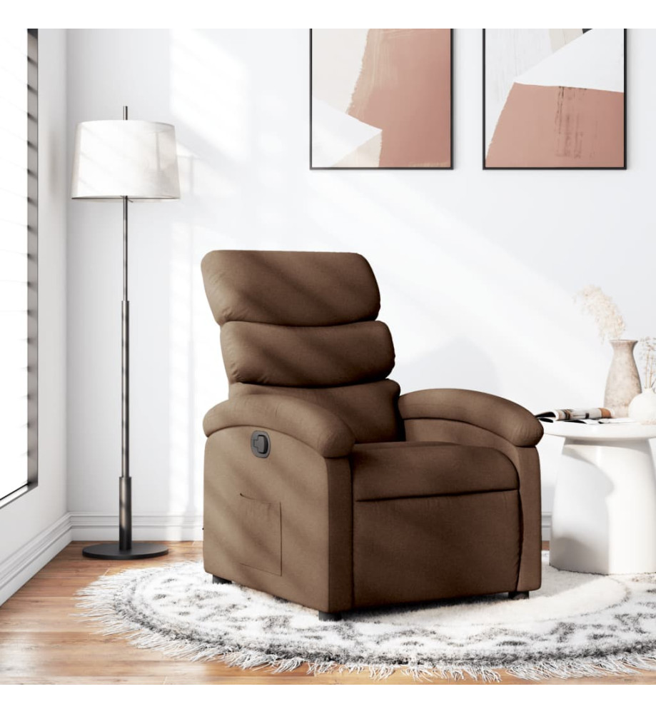 Fauteuil inclinable Marron Tissu