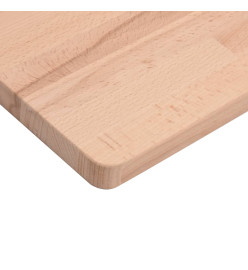 Comptoir de salle de bain 80x40x1,5 cm bois massif de hêtre