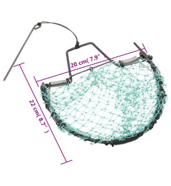 Piège à oiseaux vert 20 cm acier