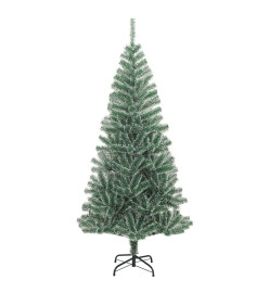 Sapin de Noël artificiel avec neige floquée vert 210 cm